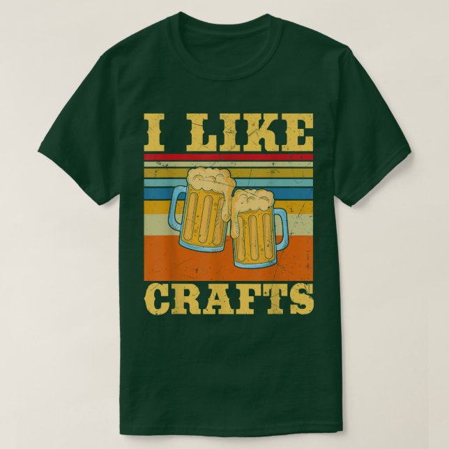 Vintage I gillar hantverksöl  T Shirt (Design framsida)