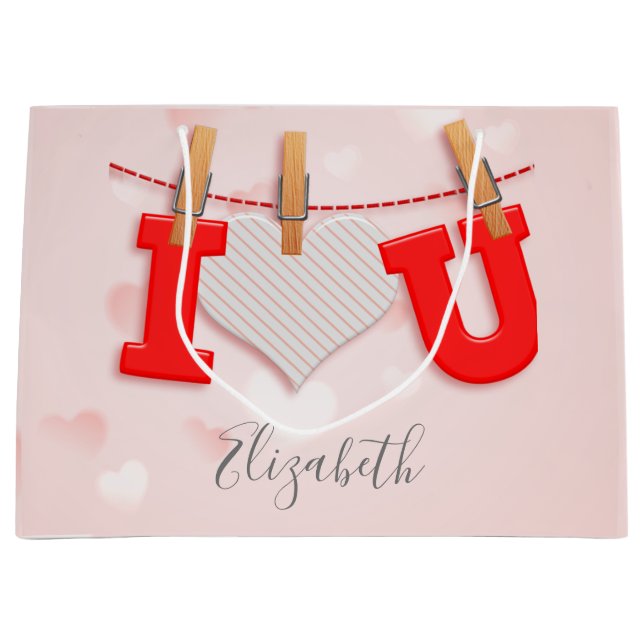 Vintage I Heart You ritning och text kalligrafi  (Framsidan)