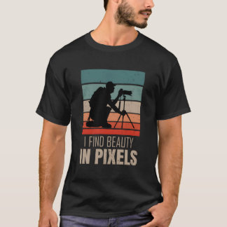 Vintage I hittar en skönhet i fotofoto av pixlar T Shirt