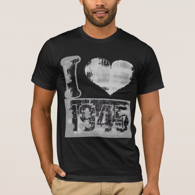 Vintage I kärlek 1945 T-Shirt (Framsida)