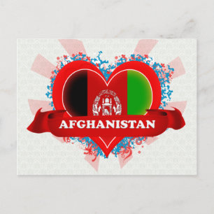 Vintage I Kärlek Afghanistan Vykort