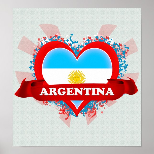 Vintage I Kärlek Argentina Poster (Framsidan)