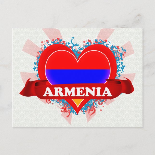 Vintage I Kärlek Armenien Vykort (Framsida)
