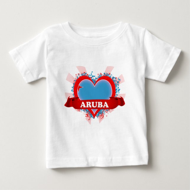 Vintage I Kärlek Aruba T-shirt (Framsida)