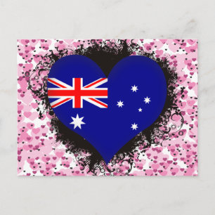 Vintage I Kärlek Australien Vykort