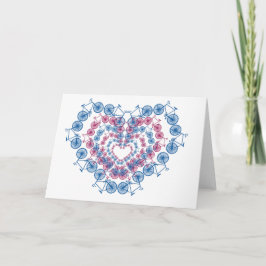 Vintage I kärlek-cykling Helgkort