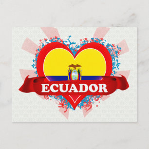 Vintage I Kärlek Ecuador Vykort