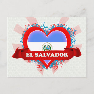 Vintage I Kärlek El Salvador Vykort