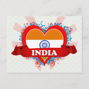 Vintage I Kärlek Indien Vykort