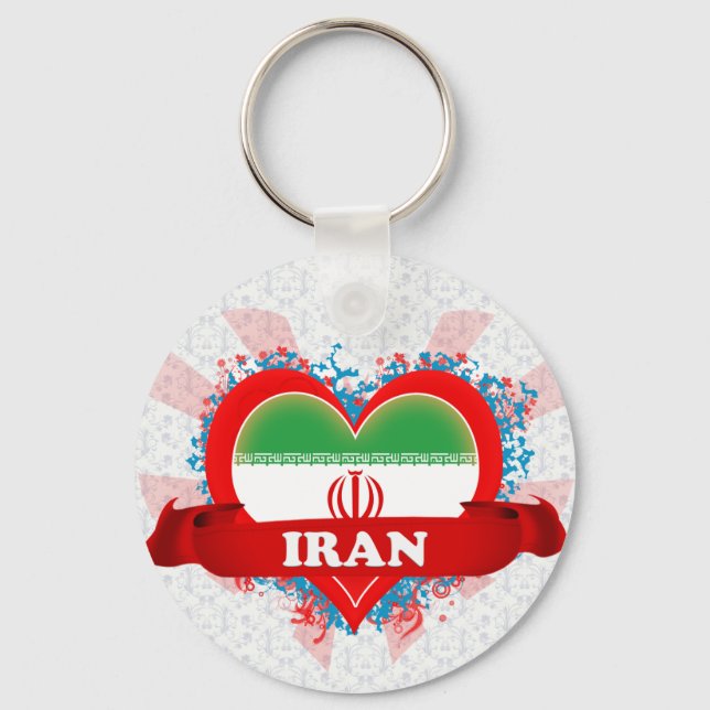Vintage I Kärlek Iran Nyckelring (Framsida)
