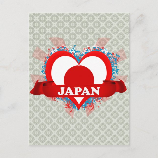 Vintage I Kärlek Japan Vykort (Framsida)