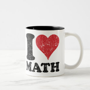 Vintage I Kärlek Math Två-Tonad Mugg