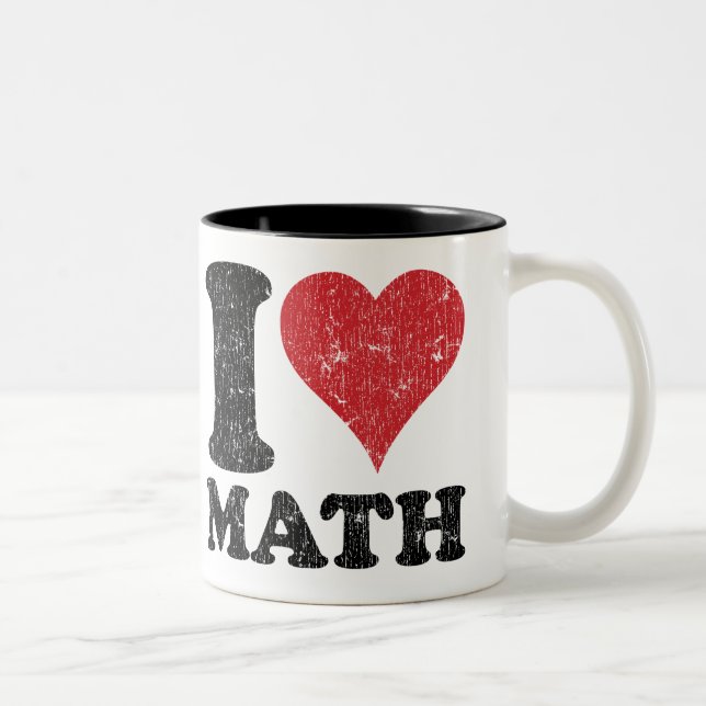 Vintage I Kärlek Math Två-Tonad Mugg (Höger)