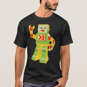 Vintage I Kärlek Robots Robotics Ingenjör Tekniker T Shirt