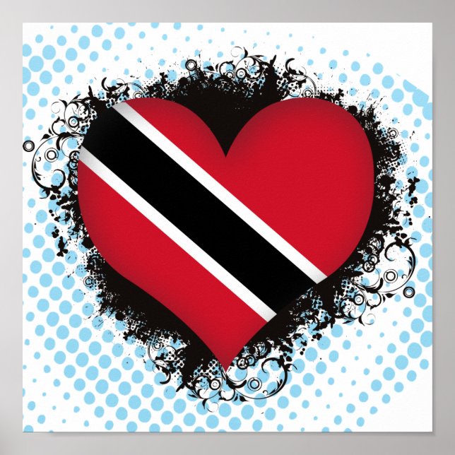 Vintage I Kärlek Trinidad och Tobago Poster (Framsidan)
