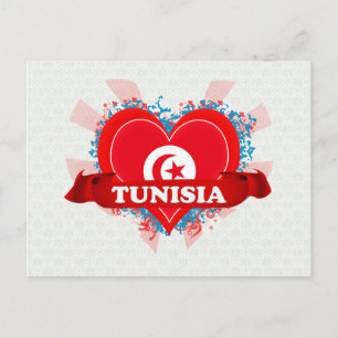 Vintage I Kärlek Tunisien Vykort