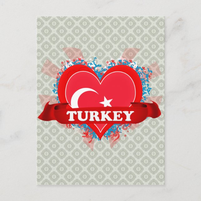 Vintage I Kärlek Turkiet Vykort (Framsida)