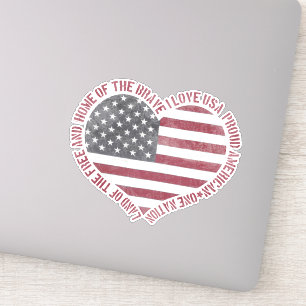 Vintage I Kärlek USA Heart Klistermärken