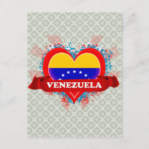 Vintage I Kärlek Venezuela Vykort