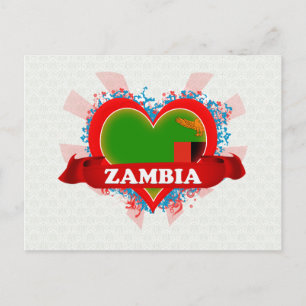 Vintage I Kärlek Zambia Vykort