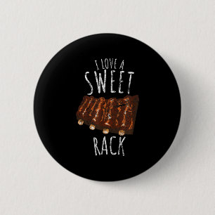 Vintage I Love A Sweet Rack Rolig Bbq Grillning Ri Knapp