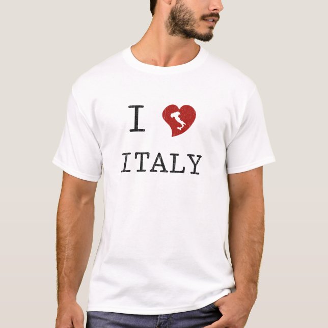 Vintage I Love Italien Tröja (Framsida)