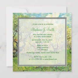 Vintage i möhippa av blommar inbjudningar