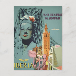 Vintage Iberia Travel Vykort
