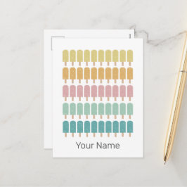 Vintage Ice Cream Retro Sommardesign Helg Vykort