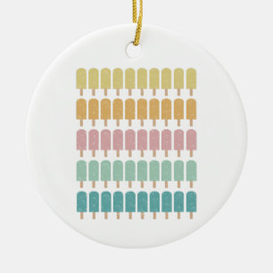 Vintage Ice Cream Retro Sommardesign Julgransprydnad Keramik