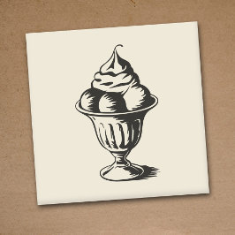 Vintage Ice Cream Sundae Stämpel