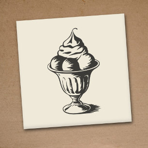 Vintage Ice Cream Sundae Stämpel
