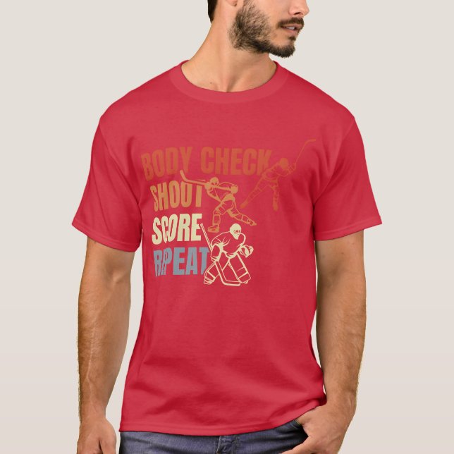 Vintage Ice Hockey Quote family T Shirt (Framsida)