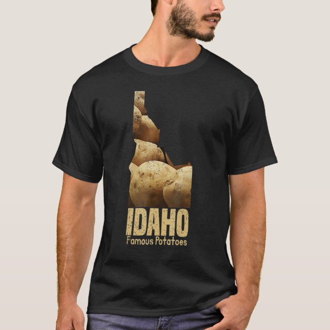 Vintage Idaho Berömd Potatis T Shirt (Framsida)