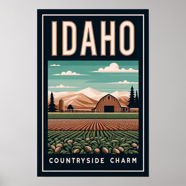 Vintage Idaho Landsbygdens Charm Poster  (Framsidan)