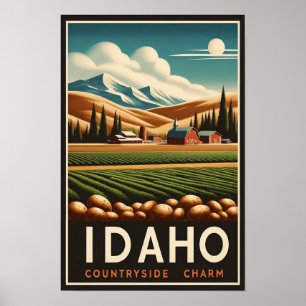 Vintage Idaho Landsbygdens Charm Poster