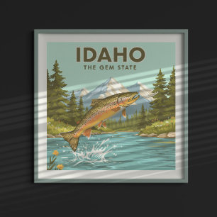 Vintage Idaho Poster