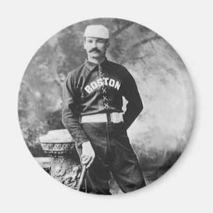 Vintage idrottsfoto, Boston basebollspelare Magnet