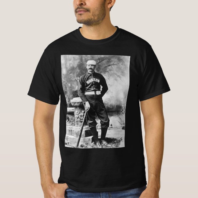 Vintage idrottsfoto, Boston basebollspelare Tee (Framsida)