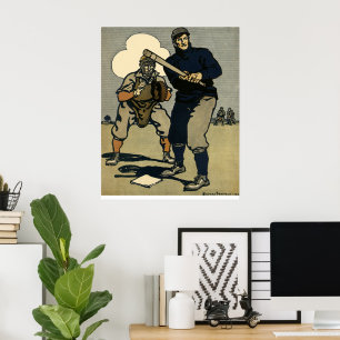 Vintage Idrottsspelare, elegant konst Poster