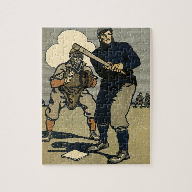 Vintage Idrottsspelare, elegant konst Pussel (Vertikal)