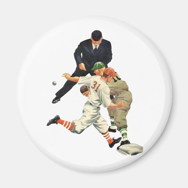 Vintage Idrottsspelare Säkra på hemmaplan Magnet (Framsidan)