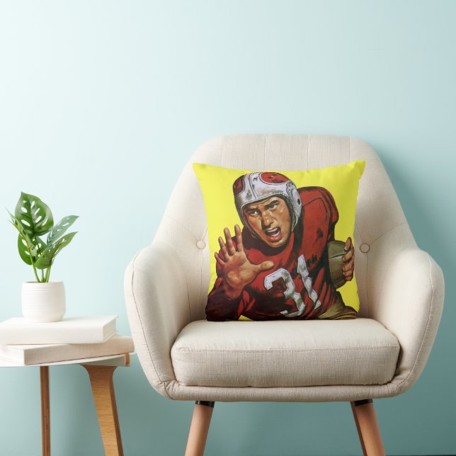 Vintage idrottsutövare fotbollsspelare Runningback Kudde (Stol)