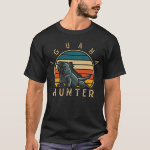 Vintage Iguana Hunter Funny Reptile Älskare T Shirt