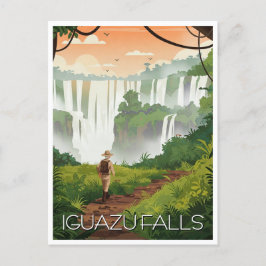Vintage Iguazu Falls Argentina Vykort