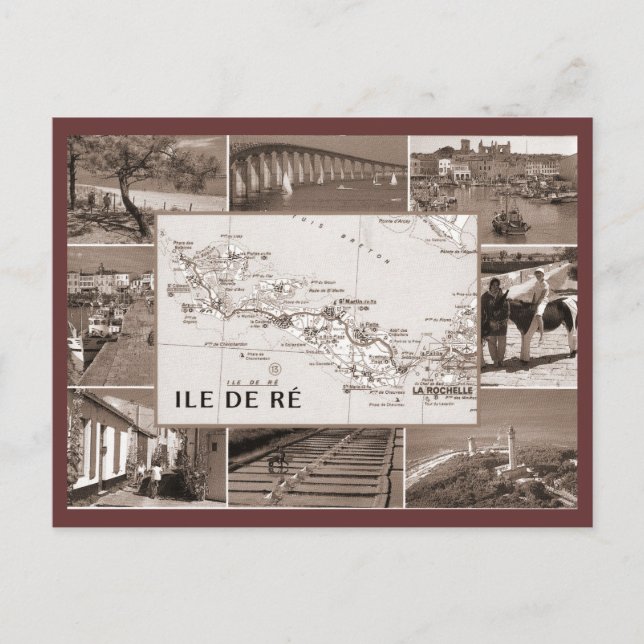 Vintage, Ile de Re Vykort (Framsida)