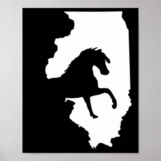 Vintage Illinois Horse Riders Poster (Framsidan)