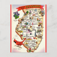 Vintage Illinois-karta