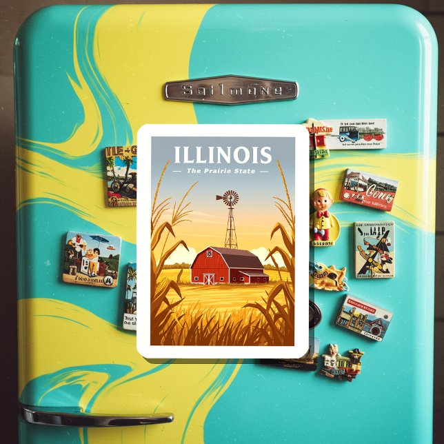 Vintage Illinois Magnet (Skapare uppladdad)