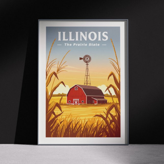 Vintage Illinois Poster (Skapare uppladdad)
